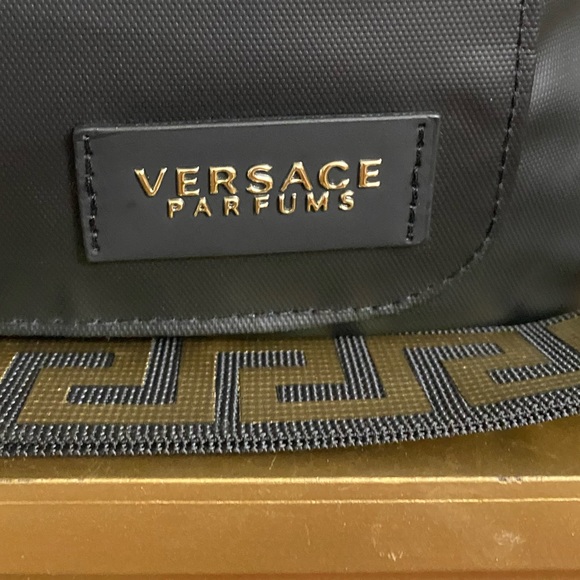 Versace Perfum Convertible Black Medium Backpack Detachable Strap - Picture 5 of 7
